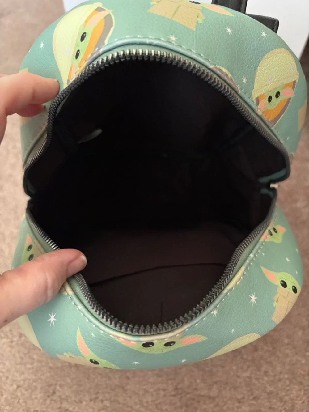 Star Wars Grogu Kids Mini Backpack - Mint Green Pattern